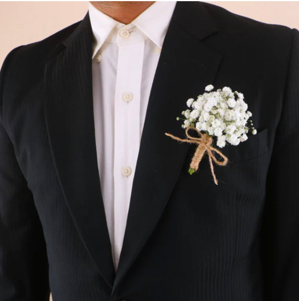 Baby Breath Boutonniere