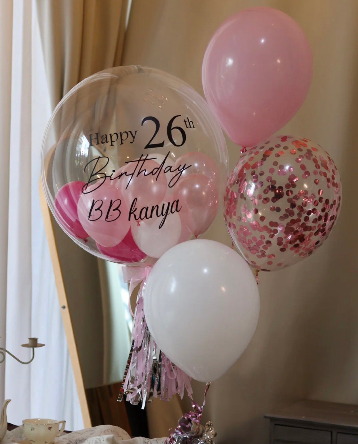 Pink Set Balloon only (with Helium)