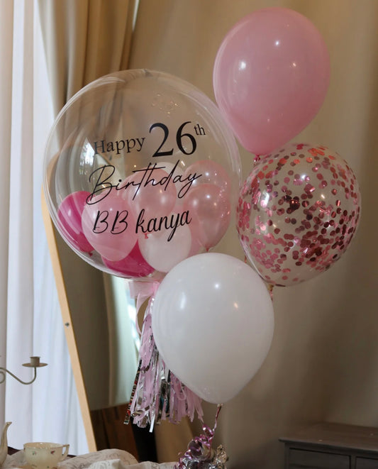 Pink Set Balloon only (with Helium)