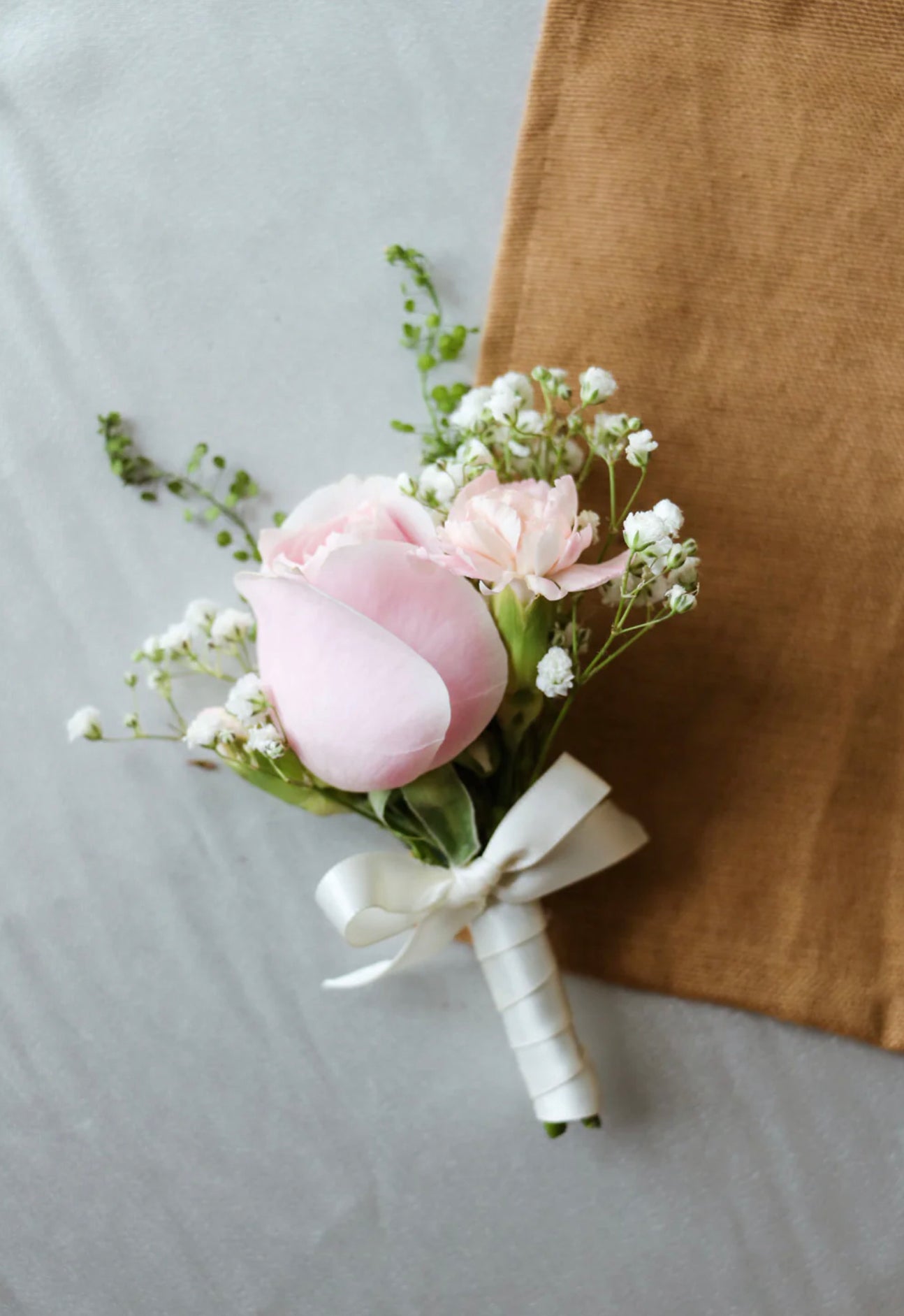 Double Pink Boutonniere